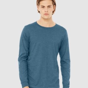 BELLA + CANVAS Heather CVC Long Sleeve Tee - 3501CVC