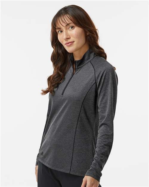 Adidas Women's Space Dyed Quarter-Zip Pullover - A594 - Image 8