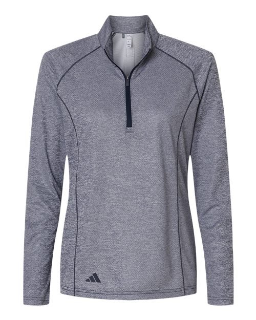Adidas Women's Space Dyed Quarter-Zip Pullover - A594 - Image 9