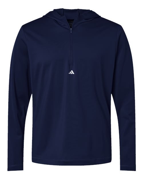 Adidas Men's Lightweight Quarter-Zip Hooded Pullover - A596 - Image 9