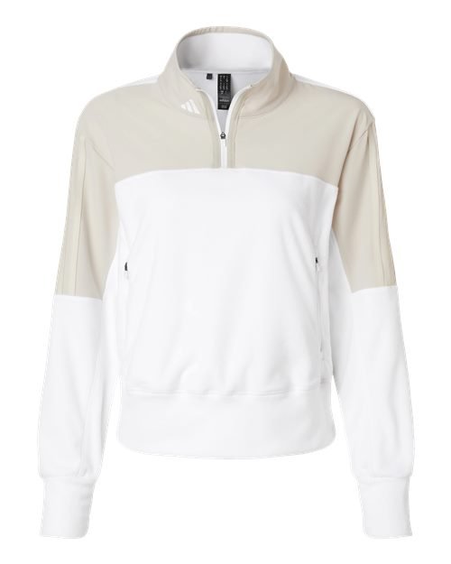Adidas Women's Fleece Quarter-Zip Pullover - A601 - Image 2