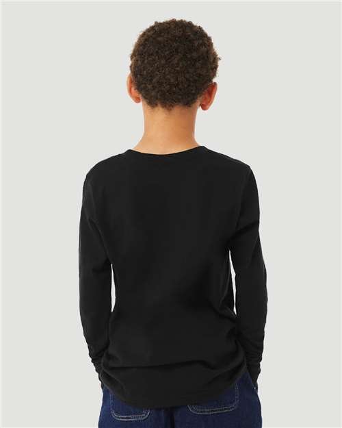 BELLA + CANVAS - Youth Heather CVC Long Sleeve Tee - 3501YCVC - Image 10