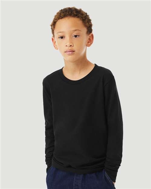 BELLA + CANVAS - Youth Heather CVC Long Sleeve Tee - 3501YCVC - Image 9