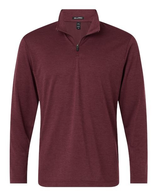 AllPro - Men's Pro-Lock Performance Mélange Quarter-Zip Pullover - 4HM700 - Image 9