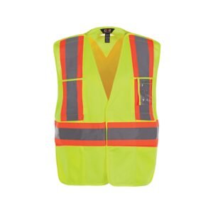 L01170 - Protector - Adult Tricot Hi-Vis 5 Point Tear Away Vest - One Size