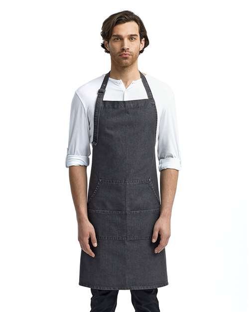 Artisan Collection by Reprime Jeans Stitch Denim Bib Apron - RP126 - Image 4