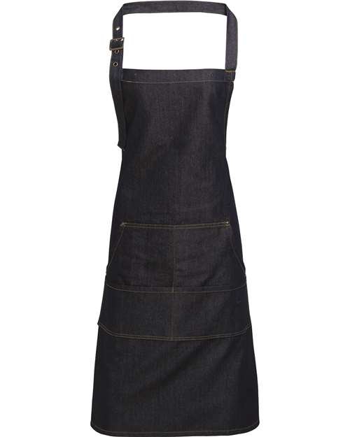 Artisan Collection by Reprime Jeans Stitch Denim Bib Apron - RP126 - Image 7
