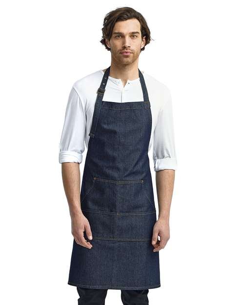 Artisan Collection by Reprime Jeans Stitch Denim Bib Apron - RP126 - Image 8