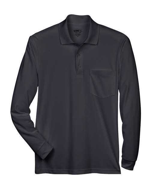 CORE365 Men's Pinnacle Performance Long Sleeve Piqué Polo with Pocket - 88192P - Image 2