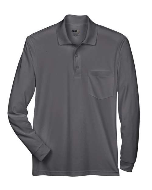 CORE365 Men's Pinnacle Performance Long Sleeve Piqué Polo with Pocket - 88192P - Image 8