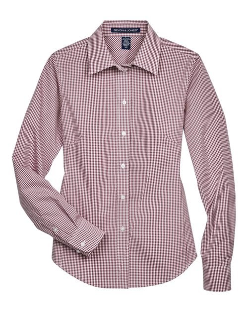 Devon & Jones - Women's Crown Collection® Gingham Check Woven Dress Shirt - D640W - Image 2