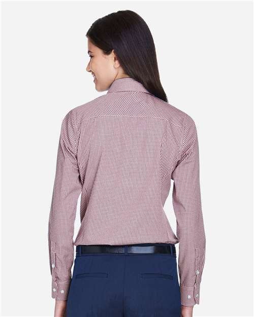 Devon & Jones - Women's Crown Collection® Gingham Check Woven Dress Shirt - D640W - Image 6