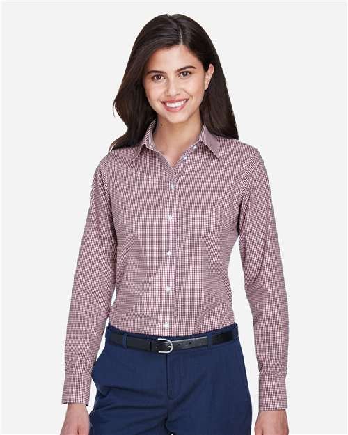 Devon & Jones - Women's Crown Collection® Gingham Check Woven Dress Shirt - D640W - Image 5