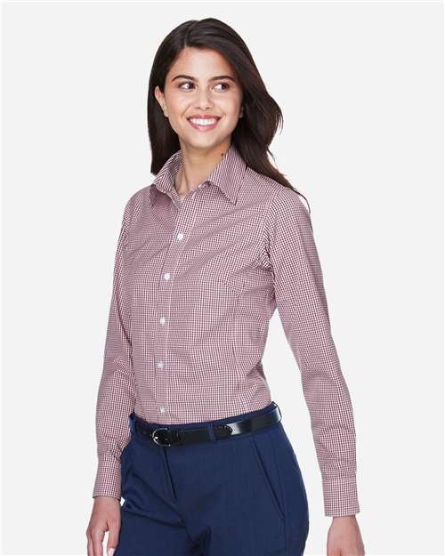 Devon & Jones - Women's Crown Collection® Gingham Check Woven Dress Shirt - D640W - Image 7