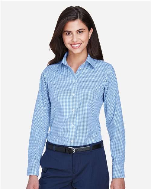 Devon & Jones - Women's Crown Collection® Gingham Check Woven Dress Shirt - D640W - Image 10