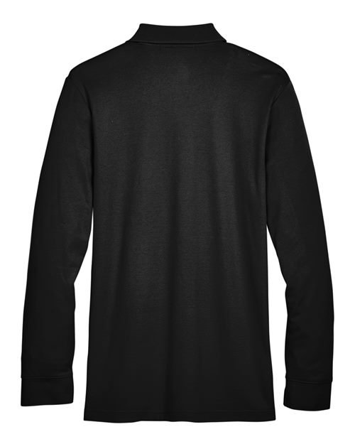 Devon & Jones - Men's CrownLux Performance® Plaited Long Sleeve Polo - DG20L - Image 4