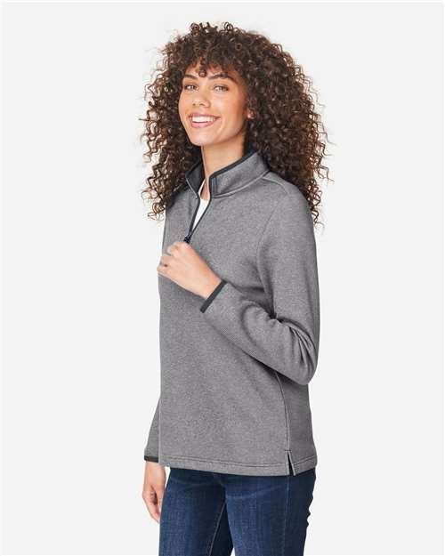 CORE365 Women's Venture Heathered Stripe Quarter-Zip Pullover - CE73W - Image 8