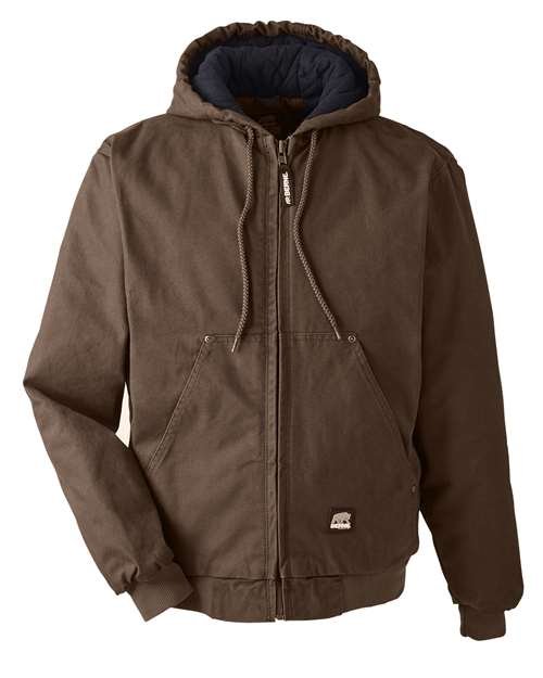 Berne Apparel Men's Heartland Washed Cotton Duck Hooded Jacket - HJ375 - Image 2