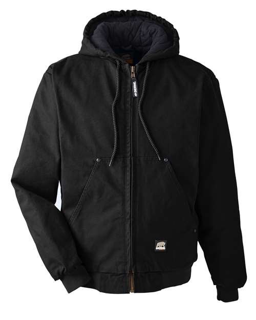 Berne Apparel Men's Heartland Washed Cotton Duck Hooded Jacket - HJ375 - Image 7
