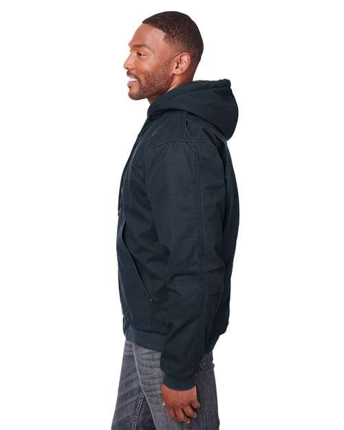 Berne Apparel Men's Heartland Washed Cotton Duck Hooded Jacket - HJ375 - Image 10