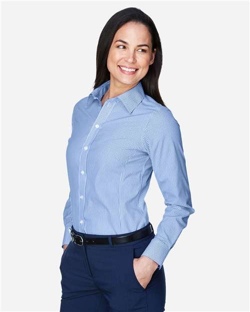 Devon & Jones - Women's Crown Collection® Banker Stripe Woven Dress Shirt - D645W - Image 7