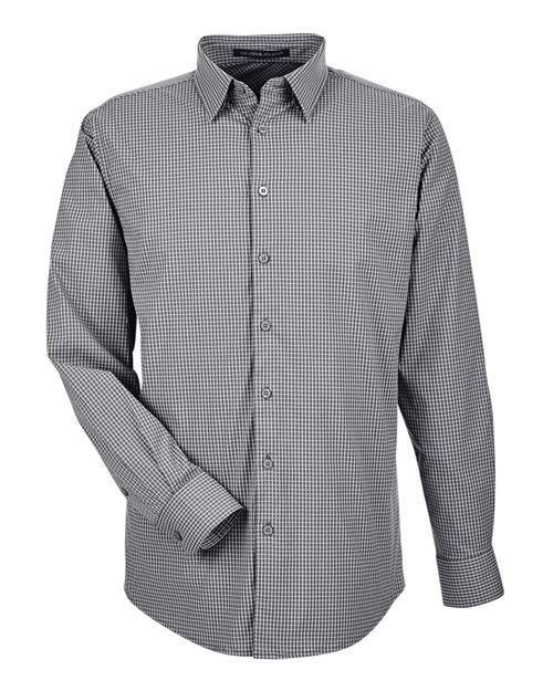 Devon & Jones Men's CrownLux Performance® Tonal Mini Check Woven Dress Shirt - DG535 - Image 7