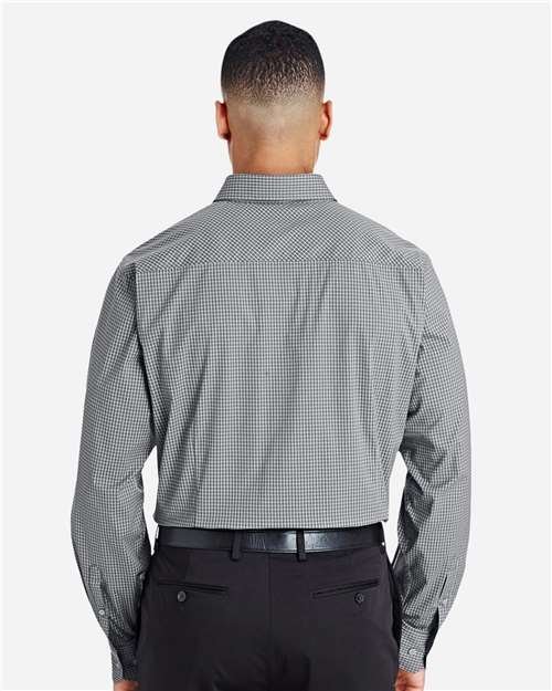 Devon & Jones Men's CrownLux Performance® Tonal Mini Check Woven Dress Shirt - DG535 - Image 9