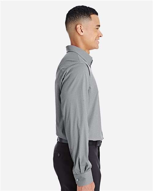 Devon & Jones Men's CrownLux Performance® Tonal Mini Check Woven Dress Shirt - DG535 - Image 10