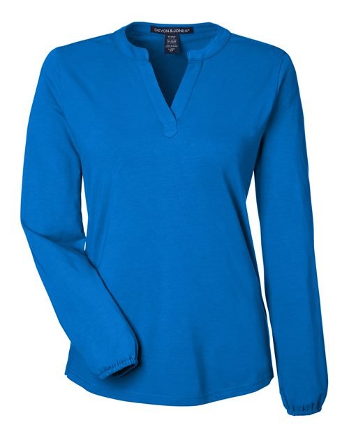 Devon & Jones - Women's Raleigh Half-Placket Knit Top - DP122W - Image 9
