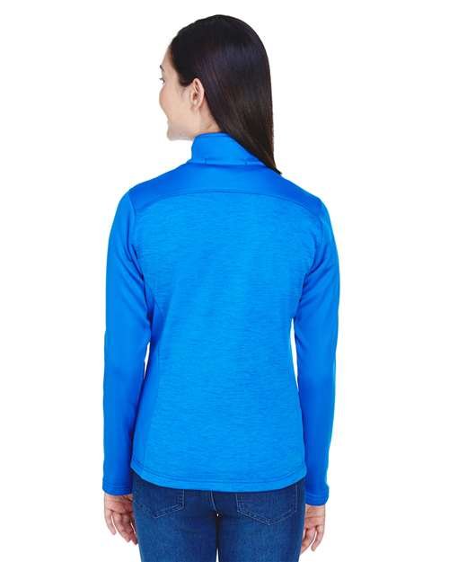 Devon & Jones Women's Newbury Colorblock Mélange Fleece Full-Zip Jacket - DG796W - Image 6
