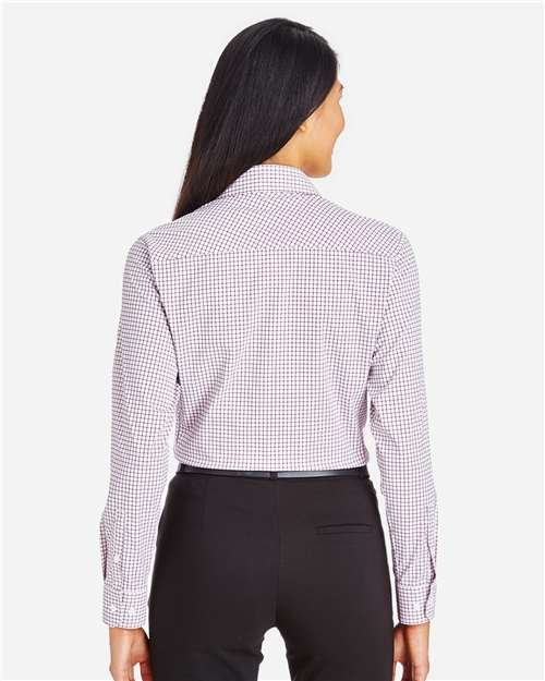 Devon & Jones Women's CrownLux Performance® Micro Windowpane Woven Dress Shirt - DG540W - Image 5