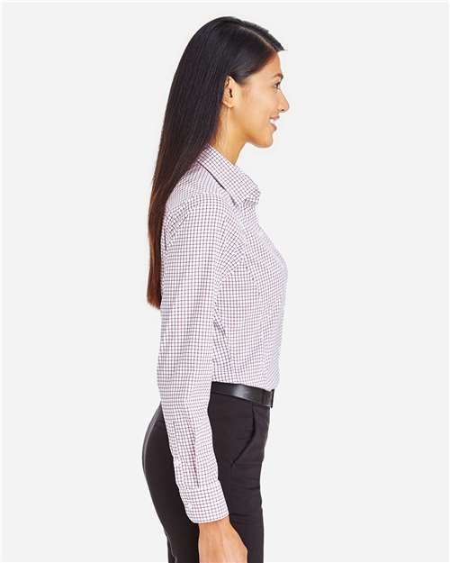 Devon & Jones Women's CrownLux Performance® Micro Windowpane Woven Dress Shirt - DG540W - Image 6