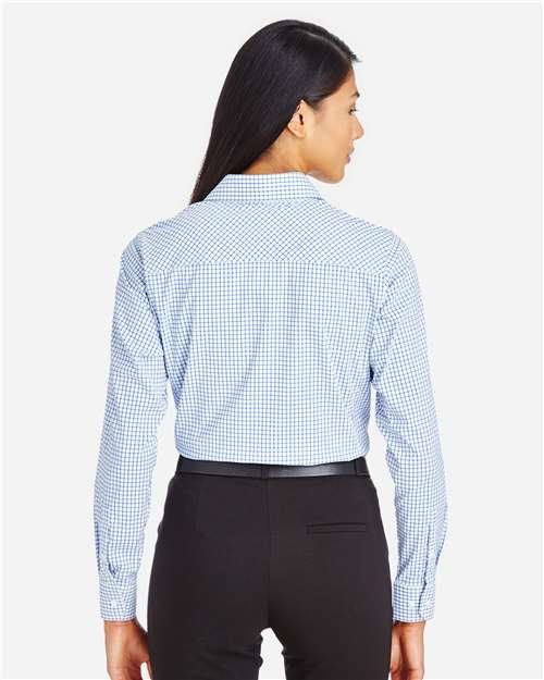 Devon & Jones Women's CrownLux Performance® Micro Windowpane Woven Dress Shirt - DG540W - Image 9