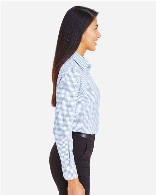 Devon & Jones Women's CrownLux Performance® Micro Windowpane Woven Dress Shirt - DG540W - Image 10