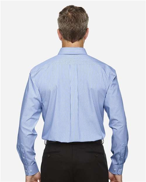 Devon & Jones - Men's Crown Collection® Banker Stripe Woven Dress Shirt - D645 - Image 6