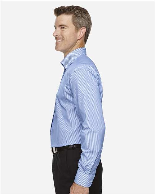 Devon & Jones - Men's Crown Collection® Banker Stripe Woven Dress Shirt - D645 - Image 7
