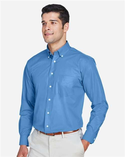 Devon & Jones Men's Tall Crown Collection® Broadcloth Woven Dress Shirt - D620T - Image 7