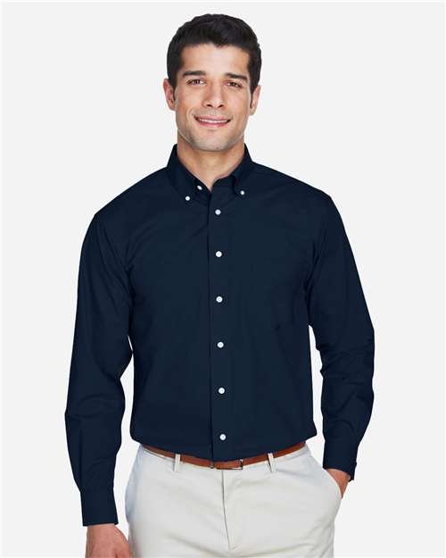 Devon & Jones Men's Tall Crown Collection® Broadcloth Woven Dress Shirt - D620T - Image 10