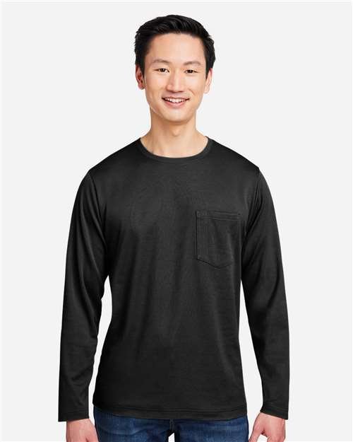 Harriton Unisex Charge Snag and Soil Protect Long Sleeve T-Shirt - M118L - Image 6