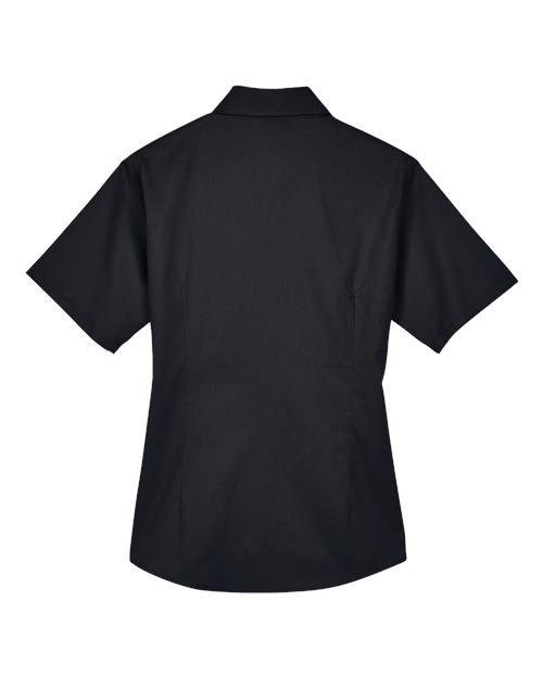 Harriton Women's Easy Blend™ Short Sleeve Twill Dress Shirt with Stain-Release - M500SW - Image 4