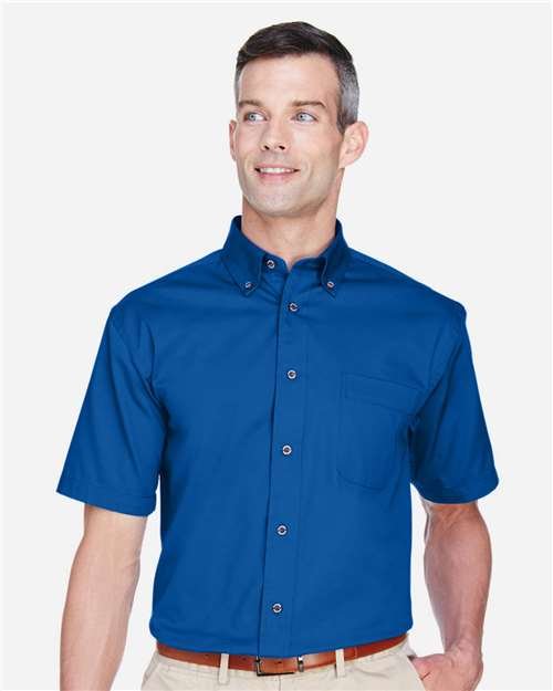 Harriton - Men's Easy Blend™ Twill Dress Shirt with Stain-Release - M500S - Image 10