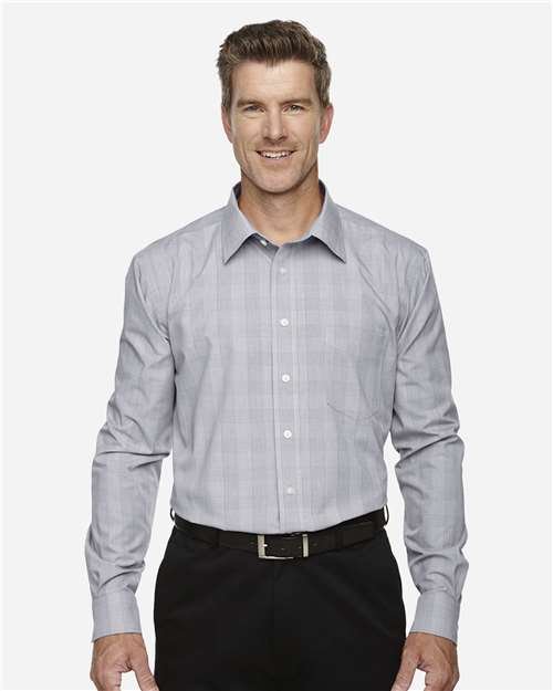 Devon & Jones - Men's Crown Collection® Glen Plaid Woven Dress Shirt - DG520 - Image 5