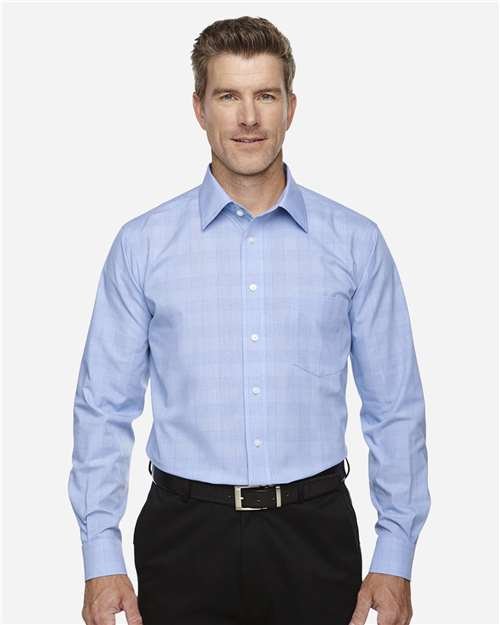 Devon & Jones - Men's Crown Collection® Glen Plaid Woven Dress Shirt - DG520 - Image 10