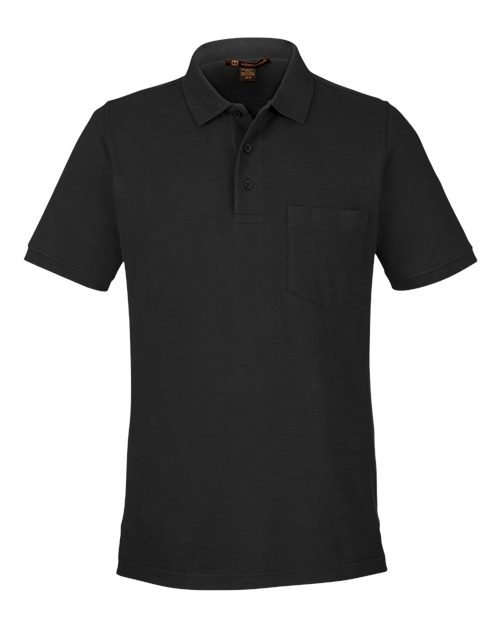 Harriton - Men's Valiant Cotton Snag Protect Pocket Polo - M205P - Image 2