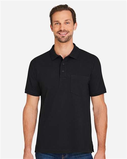 Harriton - Men's Valiant Cotton Snag Protect Pocket Polo - M205P - Image 6