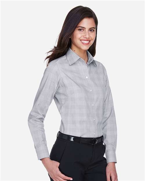 Devon & Jones - Women's Crown Collection® Glen Plaid Woven Dress Shirt - DG520W - Image 7