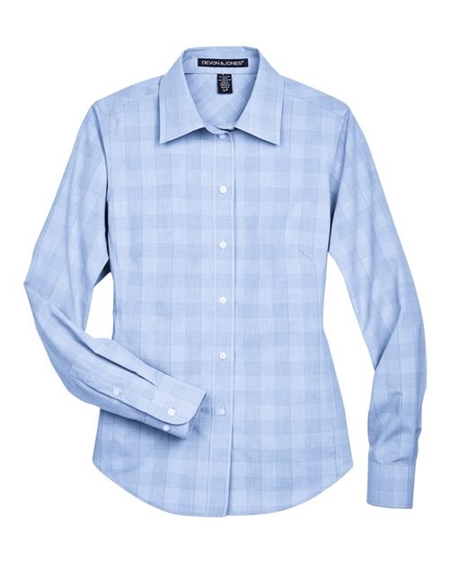 Devon & Jones - Women's Crown Collection® Glen Plaid Woven Dress Shirt - DG520W - Image 8