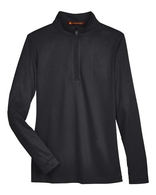 Harriton - Women's Advantage Snag Protection Plus Quarter-Zip Pullover - M748W - Image 2