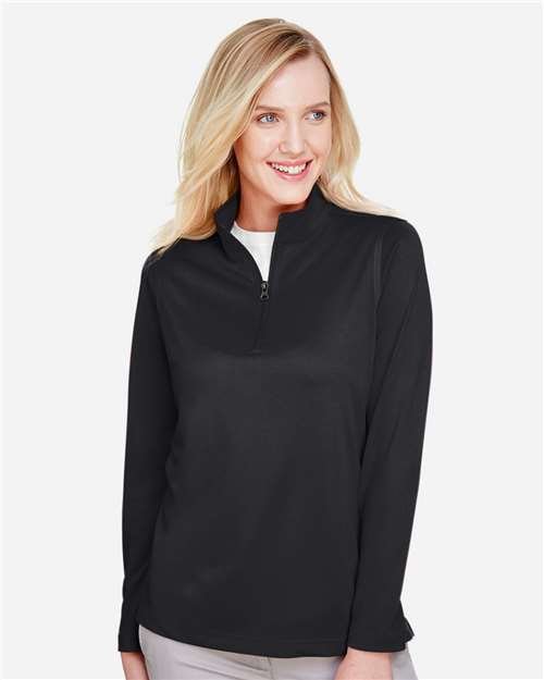 Harriton - Women's Advantage Snag Protection Plus Quarter-Zip Pullover - M748W - Image 5