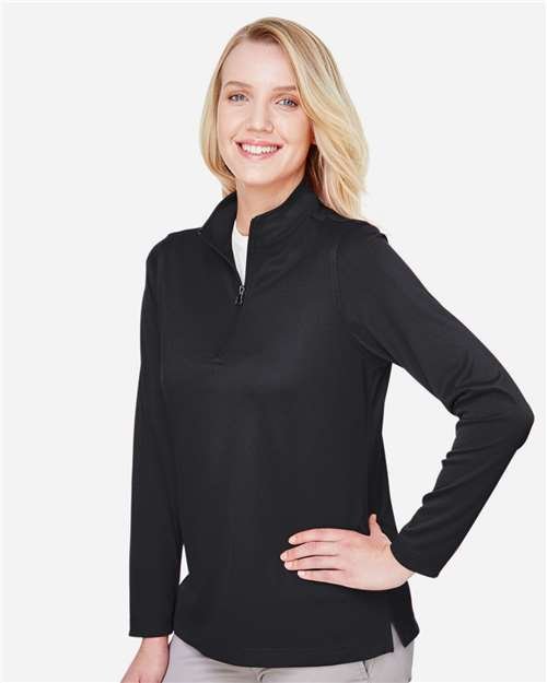 Harriton - Women's Advantage Snag Protection Plus Quarter-Zip Pullover - M748W - Image 7